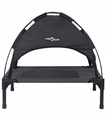 vidaXL Dog Bed Black M Steel