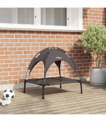 vidaXL Dog Bed Brown S Steel