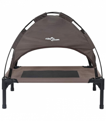 vidaXL Dog Bed Brown S Steel