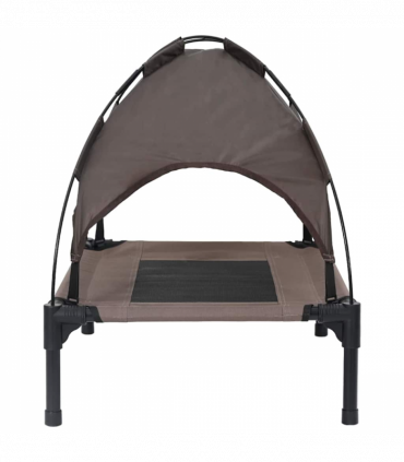 vidaXL Dog Bed Brown S Steel