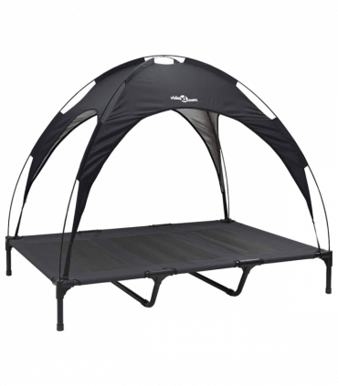 vidaXL Dog Bed Black XL Steel