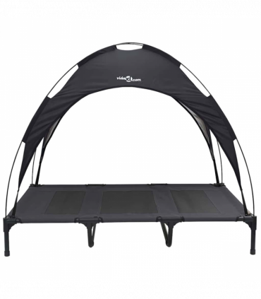 vidaXL Dog Bed Black XL Steel