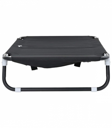 vidaXL Dog Bed Black ML Oxford Fabric and Steel