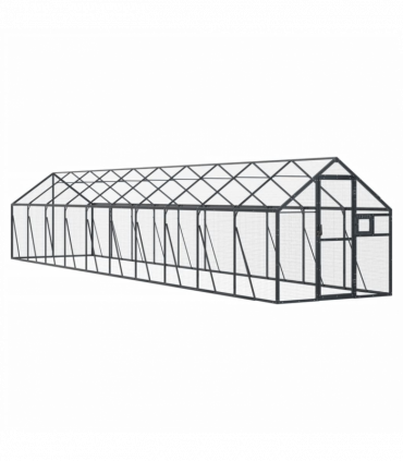vidaXL Aviary Anthracite 1.79x10x1.85 m Aluminium