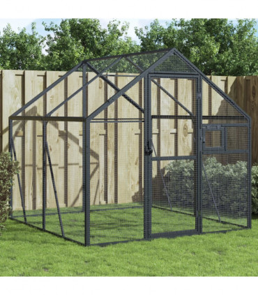 vidaXL Aviary Anthracite 1.79x2x1.85 m Aluminium