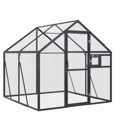 vidaXL Aviary Anthracite 1.79x2x1.85 m Aluminium