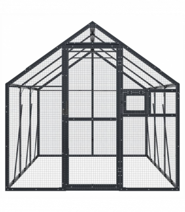 vidaXL Aviary Anthracite 1.79x3x1.85 m Aluminium