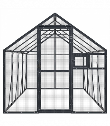 vidaXL Aviary Anthracite 1.79x4x1.85 m Aluminium