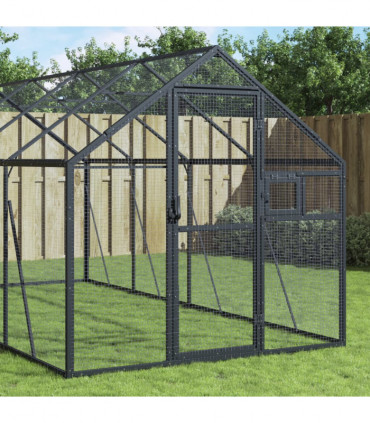 vidaXL Aviary Anthracite 1.79x8x1.85 m Aluminium