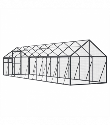 vidaXL Aviary Anthracite 1.79x8x1.85 m Aluminium