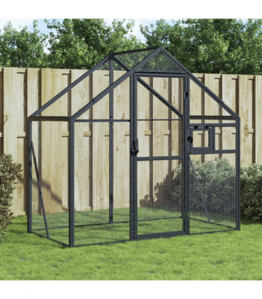 vidaXL Aviary Anthracite 179x100x185 cm Aluminium