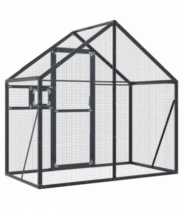 vidaXL Aviary Anthracite 179x100x185 cm Aluminium