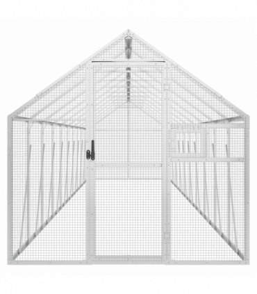 vidaXL Aviary Silver 1.79x10x1.85 m Aluminium