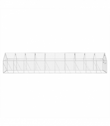 vidaXL Aviary Silver 1.79x10x1.85 m Aluminium