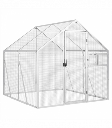 vidaXL Aviary Silver 1.79x2x1.85 m Aluminium