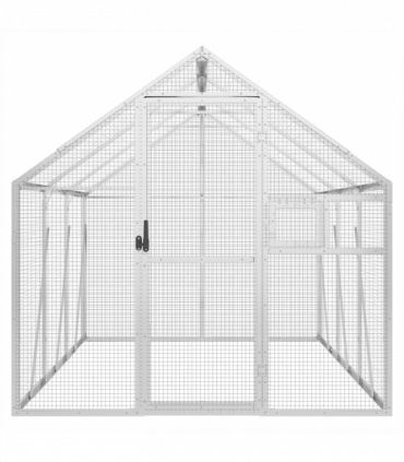 vidaXL Aviary Silver 1.79x3x1.85 m Aluminium