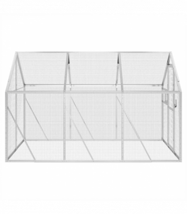 vidaXL Aviary Silver 1.79x3x1.85 m Aluminium