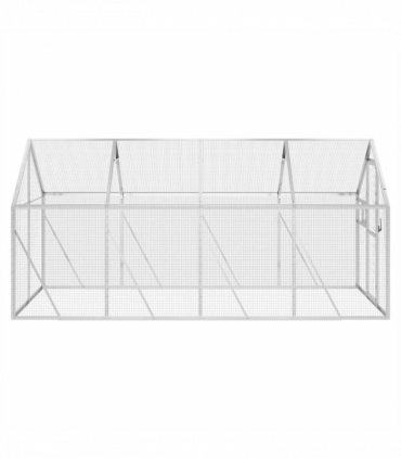 vidaXL Aviary Silver 1.79x4x1.85 m Aluminium