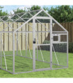 vidaXL Aviary Silver 1.79x6x1.85 m Aluminium