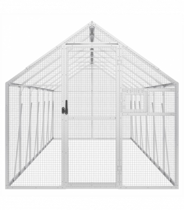 vidaXL Aviary Silver 1.79x6x1.85 m Aluminium