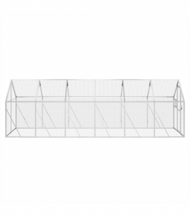 vidaXL Aviary Silver 1.79x6x1.85 m Aluminium