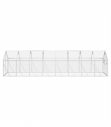 vidaXL Aviary Silver 1.79x8x1.85 m Aluminium