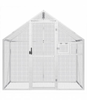 vidaXL Aviary Silver 179x100x185 cm Aluminium