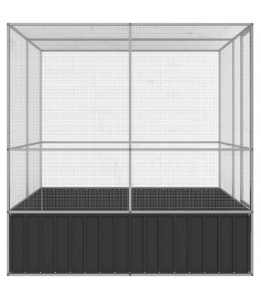 vidaXL Aviary Silver 211x207x212 cm Steel