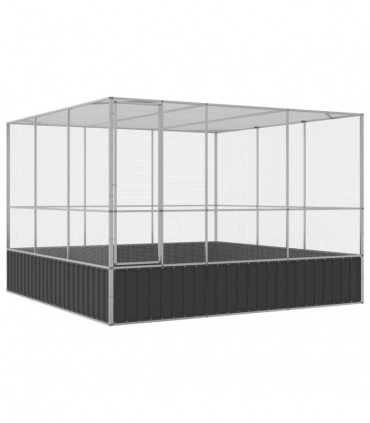 vidaXL Aviary Silver 311x307x212 cm Steel