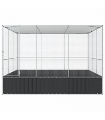 vidaXL Aviary Silver 311x307x212 cm Steel