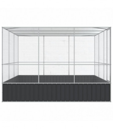 vidaXL Aviary Silver 311x307x212 cm Steel