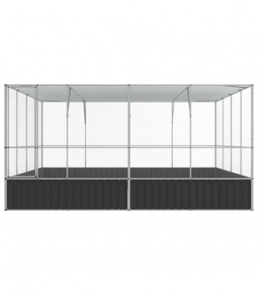 vidaXL Aviary Silver 418x414x212 cm Steel
