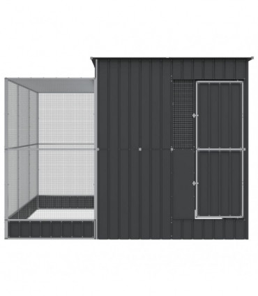 vidaXL Aviary with Extension Silver 290x303x216 cm Steel