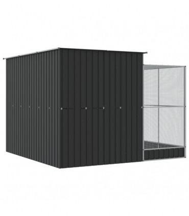 vidaXL Aviary with Extension Silver 290x303x216 cm Steel