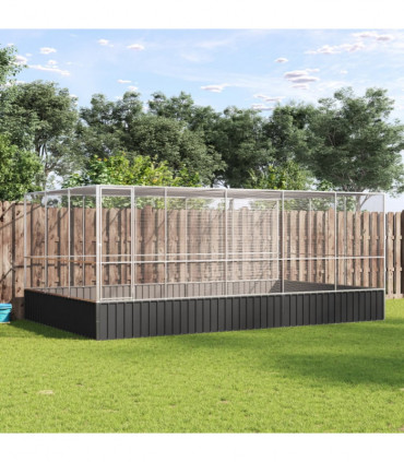 vidaXL Aviary with Extension Silver 518x307x212 cm Steel