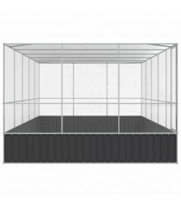 vidaXL Aviary with Extension Silver 518x307x212 cm Steel