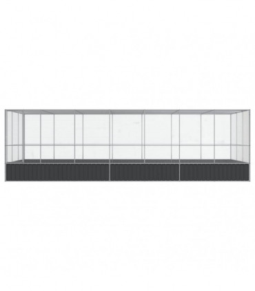 vidaXL Aviary with Extension Silver 725x307x212 cm Steel
