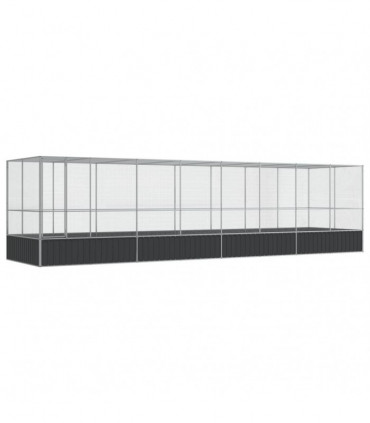 vidaXL Aviary with Extension Silver 832x207x212 cm Steel