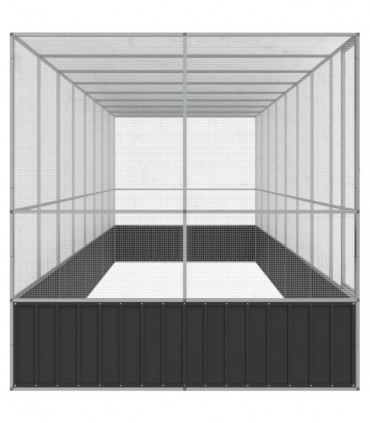 vidaXL Aviary with Extension Silver 832x207x212 cm Steel