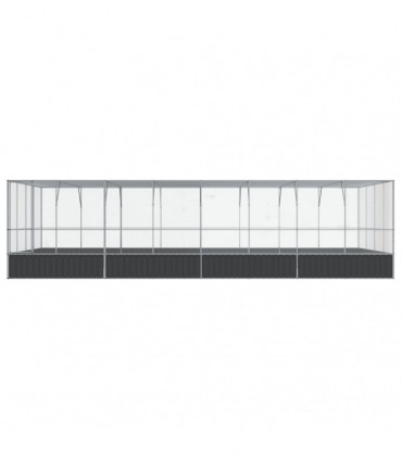 vidaXL Aviary with Extension Silver 832x414x212 cm Steel