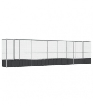 vidaXL Aviary with Extension Silver 834.5x107x212 cm Steel