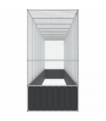 vidaXL Aviary with Extension Silver 834.5x107x212 cm Steel