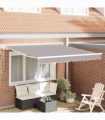 vidaXL Awning Retractable Light grey 3 x 2.5 m Polyester and metal