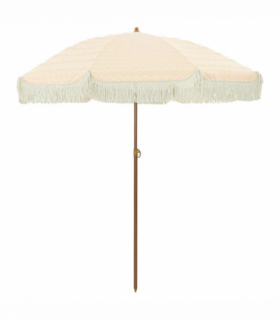 vidaXL Parasol Yellow and White Ø 160 x 195 cm Steel