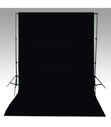 vidaXL Backdrop Cotton Black 600x300 cm