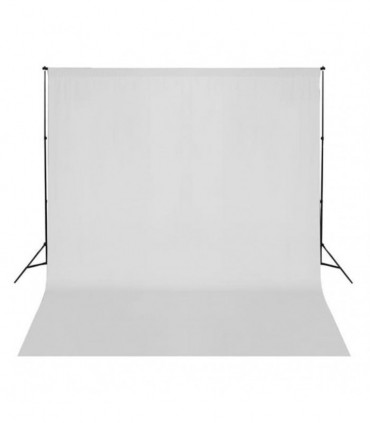 vidaXL Backdrop Cotton White 300x300 cm