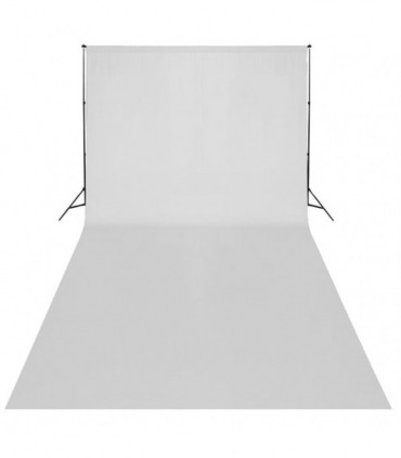 vidaXL Backdrop Cotton White 600x300 cm