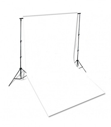 vidaXL Backdrop Cotton White 600x300 cm