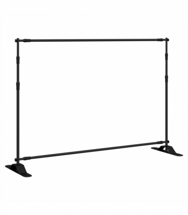vidaXL Backdrop Stand Black 305x243 cm Steel