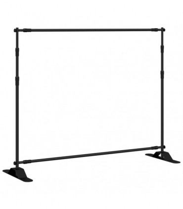 vidaXL Backdrop Stands 2 pcs Black 254x243 cm Steel
